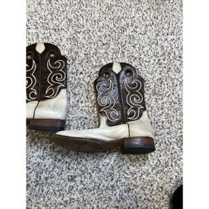 Reyme Mens Original Boots Brown 2 Tone Leather Western Cowboy Square Toe Sz 12